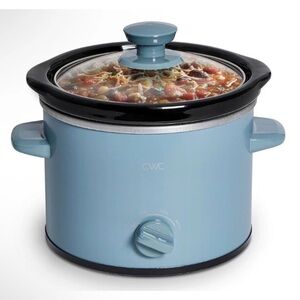 2 QT Blue Electric Round Slow Cooker